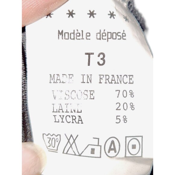 Vintage Extreme Nylon Grunge Goth Patchwork Floral Appliqué Skirt Size US 6 - Picture 3 of 5